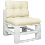 Cojines para sofá de palets 2 unidades tela crema by , Cushions for chairs and sofas - Ref: Foro24-360647, Price: 38,72 €, Di...