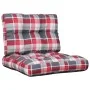 Cojines para palets 2 unidades tela a cuadros rojos by , Cushions for chairs and sofas - Ref: Foro24-360658, Price: 35,85 €, ...