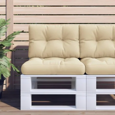 Cojines para palets 2 unidades tela beige by , Cushions for chairs and sofas - Ref: Foro24-360670, Price: 63,96 €, Discount: %