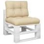Cojines para palets 2 unidades tela beige by , Cushions for chairs and sofas - Ref: Foro24-360670, Price: 63,96 €, Discount: %
