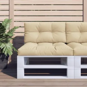 Cojines para palets 2 unidades tela beige by , Cushions for chairs and sofas - Ref: Foro24-360714, Price: 53,52 €, Discount: %