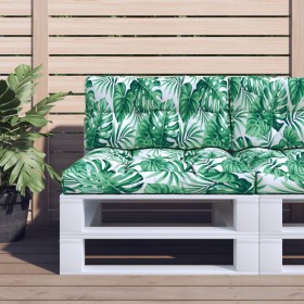 Cojines para palets 2 unidades tela estampado de hojas by , Cushions for chairs and sofas - Ref: Foro24-360723, Price: 68,59 ...