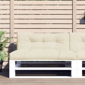 Cojines para sofá de palets 2 unidades tela crema by , Cushions for chairs and sofas - Ref: Foro24-360735, Price: 105,81 €, D...