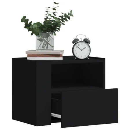 Mesitas de noche de pared 2 unidades negra 45x30x35 cm de , Mesitas de noche - Ref: Foro24-848314, Precio: 69,55 €, Descuento: %