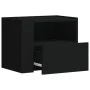 Mesitas de noche de pared 2 unidades negra 45x30x35 cm de , Mesitas de noche - Ref: Foro24-848314, Precio: 69,55 €, Descuento: %