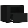 Wandnachttische, 2 Stück, schwarz, 45x30x35 cm. von , Nachttische - Ref: Foro24-848314, Preis: 70,45 €, Rabatt: %