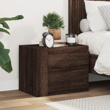 Mesita de noche de pared marrón roble 45x30x35 cm by , Nightstands - Ref: Foro24-848337, Price: 43,04 €, Discount: %