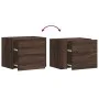 Mesita de noche de pared marrón roble 45x30x35 cm de , Mesitas de noche - Ref: Foro24-848337, Precio: 42,47 €, Descuento: %