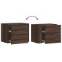 Mesita de noche de pared marrón roble 45x30x35 cm by , Nightstands - Ref: Foro24-848337, Price: 43,04 €, Discount: %