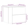 Mesita de noche de pared marrón roble 45x30x35 cm by , Nightstands - Ref: Foro24-848337, Price: 43,04 €, Discount: %