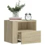 Mesitas de noche de pared 2 unidades roble Sonoma 45x30x35 cm de , Mesitas de noche - Ref: Foro24-848316, Precio: 67,48 €, De...