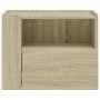 Wand-Nachttische, 2 Stück, Sonoma-Eiche, 45x30x35 cm. von , Nachttische - Ref: Foro24-848316, Preis: 68,35 €, Rabatt: %