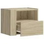 Mesitas de noche de pared 2 unidades roble Sonoma 45x30x35 cm de , Mesitas de noche - Ref: Foro24-848316, Precio: 67,48 €, De...
