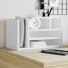 Organizador escritorio madera ingeniería blanco 44,5x24x25 cm by , Classification and organization - Ref: Foro24-848038, Pric...