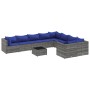 Set de sofás de jardín y cojines 10 pzas ratán sintético gris by , Garden sets - Ref: Foro24-3308327, Price: 652,90 €, Discou...