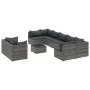 Set de sofás de jardín y cojines 10 pzas ratán sintético gris by , Garden sets - Ref: Foro24-3308306, Price: 715,98 €, Discou...