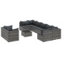 Set de sofás de jardín y cojines 10 pzas ratán sintético gris de , Conjuntos de jardín - Ref: Foro24-3308306, Precio: 742,32 ...