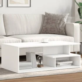 Mesa de centro madera de ingeniería blanco 102x55x35 cm by , Coffee table - Ref: Foro24-848010, Price: 72,07 €, Discount: %