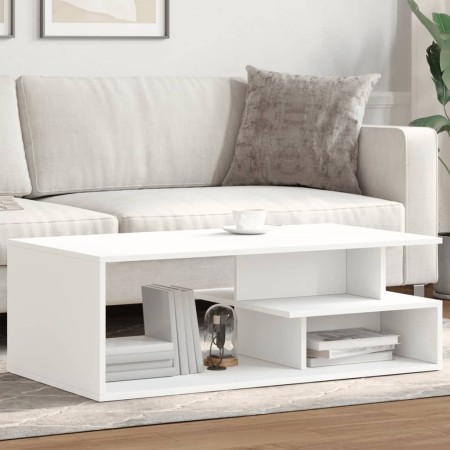 Mesa de centro madera de ingeniería blanco 102x55x35 cm by , Coffee table - Ref: Foro24-848010, Price: 73,19 €, Discount: %