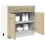 Unterschrank mit Schublade aus Sperrholz in Eichenfarbe 80x46x81,5cm von , Küchenschränke - Ref: Foro24-849615, Preis: 92,25 ...