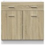Armario inferior cajón contrachapado color roble 80x46x81,5cm by , Kitchen cabinets - Ref: Foro24-849615, Price: 93,68 €, Dis...