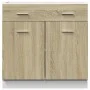 Unterschrank mit Schublade aus Sperrholz in Eichenfarbe 80x46x81,5cm von , Küchenschränke - Ref: Foro24-849615, Preis: 92,25 ...