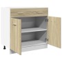 Unterschrank mit Schublade aus Sperrholz in Eichenfarbe 80x46x81,5cm von , Küchenschränke - Ref: Foro24-849615, Preis: 93,68 ...