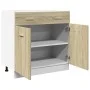 Unterschrank mit Schublade aus Sperrholz in Eichenfarbe 80x46x81,5cm von , Küchenschränke - Ref: Foro24-849615, Preis: 92,25 ...