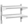 Edelstahl-Wandregal silber 75x40x60 cm von , Regale und Regale - Ref: Foro24-30312, Preis: 57,64 €, Rabatt: %