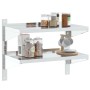 Edelstahl-Wandregal silber 75x40x60 cm von , Regale und Regale - Ref: Foro24-30312, Preis: 57,64 €, Rabatt: %