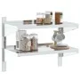 Edelstahl-Wandregal silber 75x40x60 cm von , Regale und Regale - Ref: Foro24-30312, Preis: 57,64 €, Rabatt: %