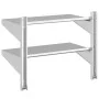 Estante de pared acero inoxidable plateado 75x40x60 cm de , Estantes y estanterías - Ref: Foro24-30312, Precio: 56,94 €, Desc...