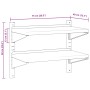 Stainless steel silver wall shelf 75x40x60 cm by , Shelves and shelves - Ref: Foro24-30312, Price: 55,65 €, Discount: %