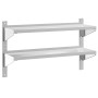 Estante de pared acero inoxidable plateado 100x30x60 cm by , Shelves and shelves - Ref: Foro24-30310, Price: 69,61 €, Discoun...