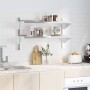 Estante de pared acero inoxidable plateado 100x30x60 cm by , Shelves and shelves - Ref: Foro24-30310, Price: 69,61 €, Discoun...