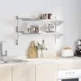 Estante de pared acero inoxidable plateado 100x30x60 cm von , Regale und Regale - Ref: Foro24-30310, Preis: 68,15 €, Rabatt: %