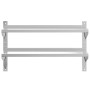Estante de pared acero inoxidable plateado 100x30x60 cm by , Shelves and shelves - Ref: Foro24-30310, Price: 69,61 €, Discoun...