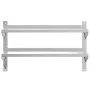 Estante de pared acero inoxidable plateado 100x30x60 cm von , Regale und Regale - Ref: Foro24-30310, Preis: 68,15 €, Rabatt: %