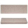 Alfombrillas para escaleras 15 unidades 65x21x4 cm Gris topo