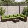 Set sofás de jardín 8 piezas y cojines ratán sintético marrón by , Garden sets - Ref: Foro24-3308390, Price: 591,90 €, Discou...
