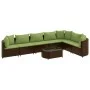 Set sofás de jardín 8 piezas y cojines ratán sintético marrón by , Garden sets - Ref: Foro24-3308390, Price: 591,90 €, Discou...
