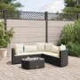 Set de sofás de jardín 6 piezas y cojines ratán sintético negro by , Garden sets - Ref: Foro24-3308392, Price: 412,20 €, Disc...