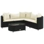 Set de sofás de jardín 6 piezas y cojines ratán sintético negro by , Garden sets - Ref: Foro24-3308392, Price: 412,20 €, Disc...