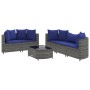 Set de muebles de jardín 6 pzas y cojines ratán sintético gris by , Garden sets - Ref: Foro24-3308423, Price: 402,23 €, Disco...