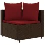 Set de sofás de jardín 4 pzas y cojines ratán sintético marrón by , Garden sets - Ref: Foro24-3308461, Price: 265,76 €, Disco...