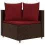 Set de sofás de jardín 4 pzas y cojines ratán sintético marrón by , Garden sets - Ref: Foro24-3308365, Price: 246,72 €, Disco...
