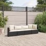 Juego de sofás jardín 4 pzas con cojines ratán sintético negro by , Garden sets - Ref: Foro24-3308456, Price: 305,74 €, Disco...