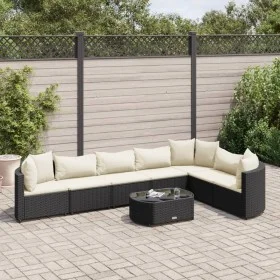 Set de sofás de jardín y cojines 8 piezas ratán sintético negro by , Garden sets - Ref: Foro24-3308384, Price: 557,11 €, Disc...