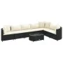 Set de sofás de jardín y cojines 8 piezas ratán sintético negro de , Conjuntos de jardín - Ref: Foro24-3308384, Precio: 561,1...