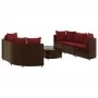 7-teiliges Gartensitzgruppen-Set mit braunen PE-Rattan-Kissen. von , Gartensets - Ref: Foro24-3308437, Preis: 475,15 €, Rabat...